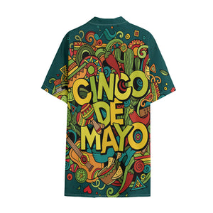 Colorful Cinco de Mayo Print Cotton Hawaiian Shirt