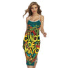 Colorful Cinco de Mayo Print Cross Back Cami Dress