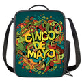 Colorful Cinco de Mayo Print Crossbody Lunch Bag