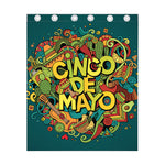 Colorful Cinco de Mayo Print Curtain