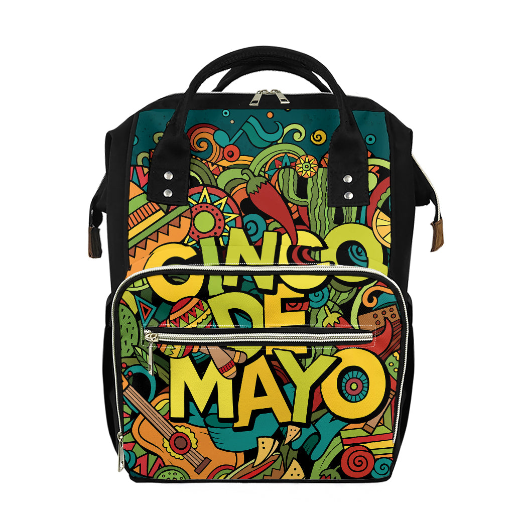 Colorful Cinco de Mayo Print Diaper Bag