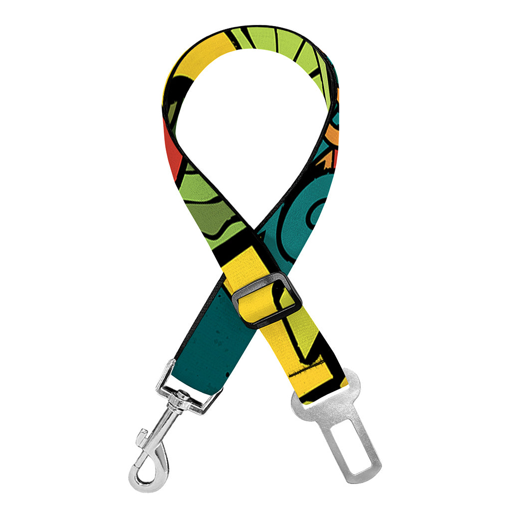 Colorful Cinco de Mayo Print Dog Seat Belt