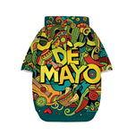 Colorful Cinco de Mayo Print Dog Zip Up Hoodie