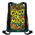 Colorful Cinco de Mayo Print Drawstring Backpack