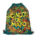 Colorful Cinco de Mayo Print Drawstring Bag