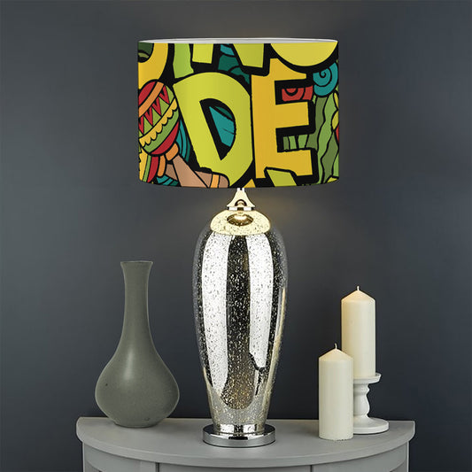 Colorful Cinco de Mayo Print Drum Lamp Shade
