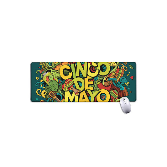 Colorful Cinco de Mayo Print Extended Mouse Pad