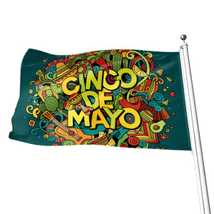 Colorful Cinco de Mayo Print Flag