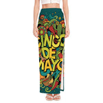 Colorful Cinco de Mayo Print High Slit Maxi Skirt