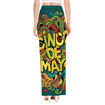 Colorful Cinco de Mayo Print High Slit Maxi Skirt