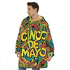 Colorful Cinco de Mayo Print Hoodie Blanket