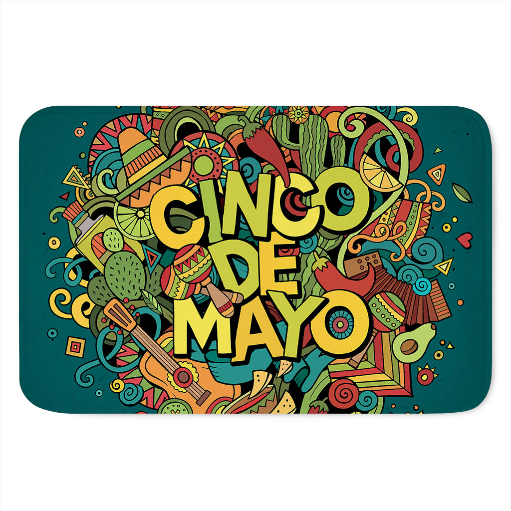 Colorful Cinco de Mayo Print Indoor Door Mat