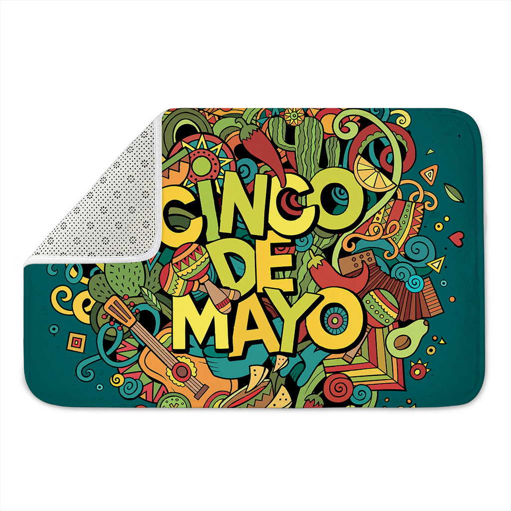 Colorful Cinco de Mayo Print Indoor Door Mat