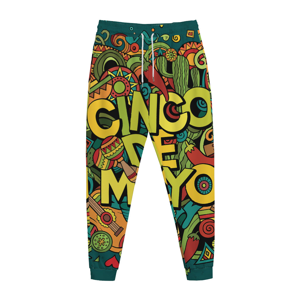 Colorful Cinco de Mayo Print Jogger Pants