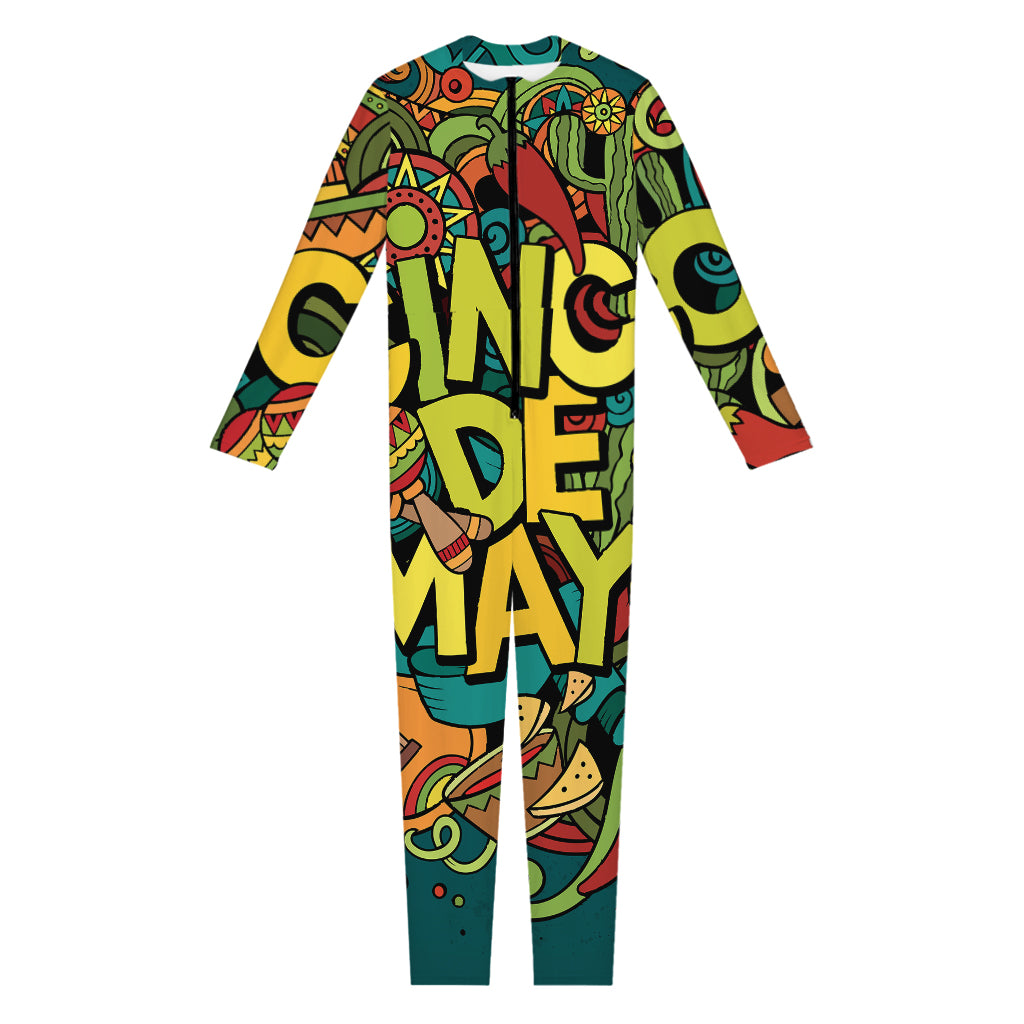 Colorful Cinco de Mayo Print Jumpsuit