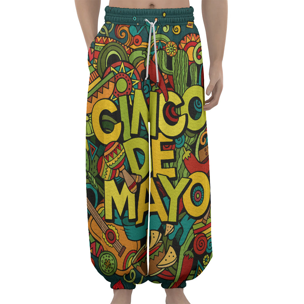 Colorful Cinco de Mayo Print Lantern Pants