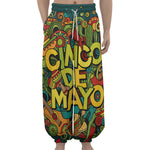 Colorful Cinco de Mayo Print Lantern Pants