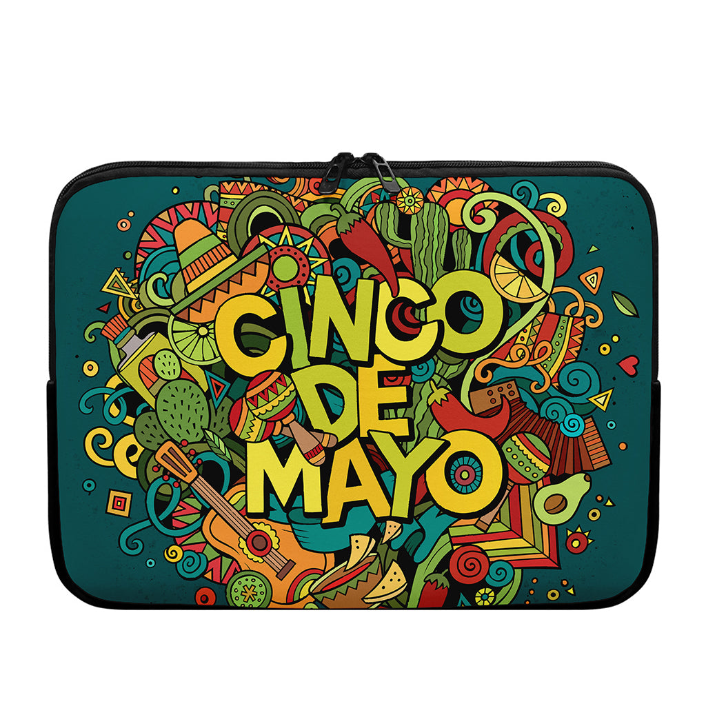 Colorful Cinco de Mayo Print Laptop Sleeve
