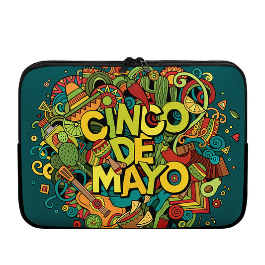 Colorful Cinco de Mayo Print Laptop Sleeve