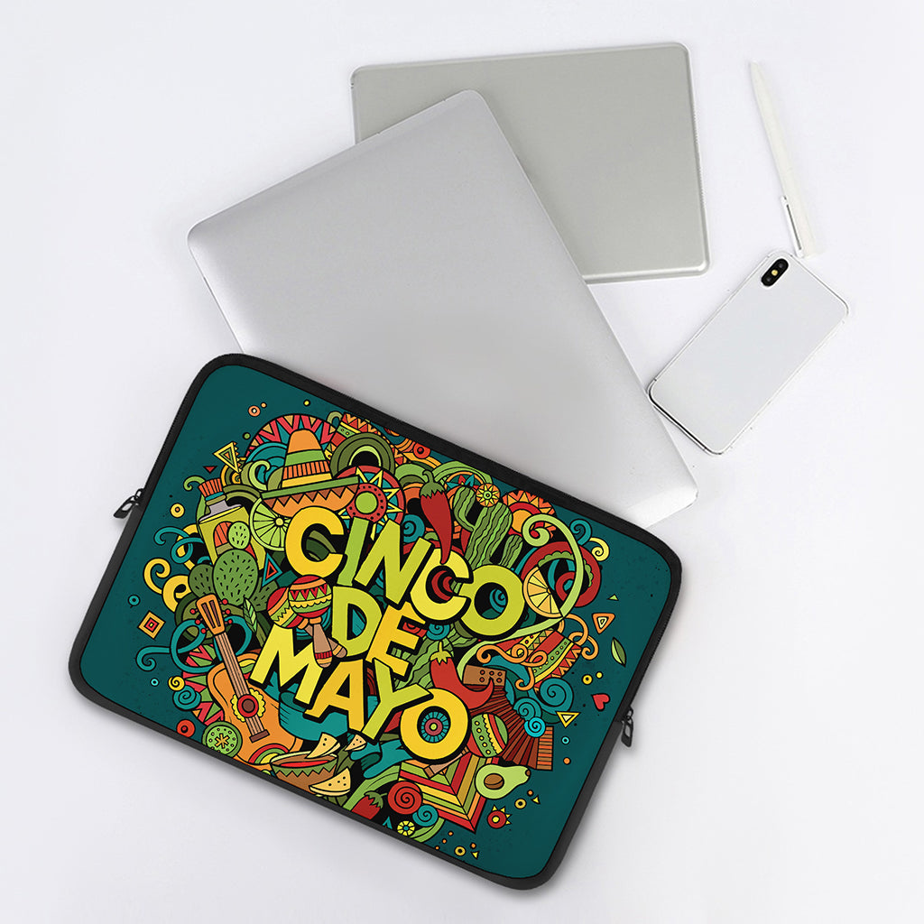 Colorful Cinco de Mayo Print Laptop Sleeve