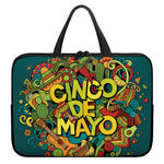 Colorful Cinco de Mayo Print Laptop Sleeve With Handle