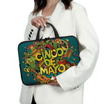 Colorful Cinco de Mayo Print Laptop Sleeve With Handle