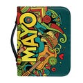 Colorful Cinco de Mayo Print Leather Bible Cover