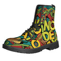 Colorful Cinco de Mayo Print Lace-Up Boots