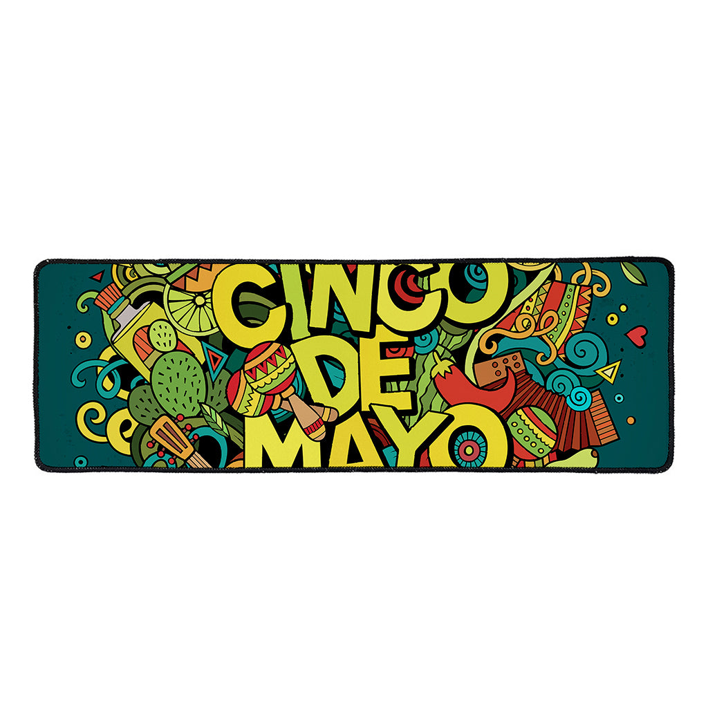 Colorful Cinco de Mayo Print Long Kitchen Mat