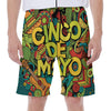 Colorful Cinco de Mayo Print Men's Beach Shorts