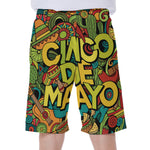 Colorful Cinco de Mayo Print Men's Beach Shorts