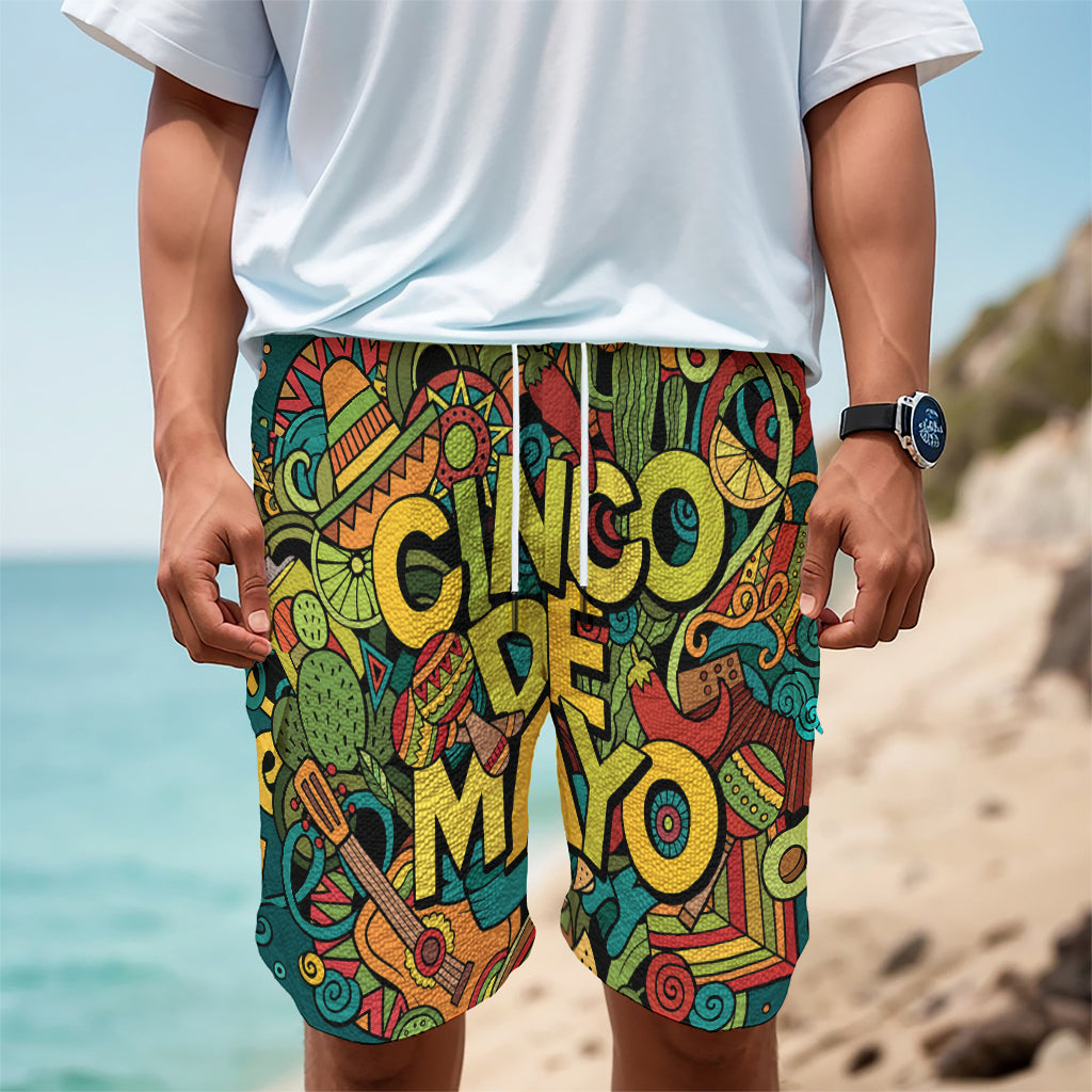 Colorful Cinco de Mayo Print Men's Cargo Shorts