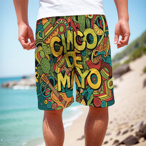 Colorful Cinco de Mayo Print Men's Cargo Shorts