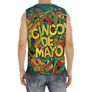 Colorful Cinco de Mayo Print Men's Fitness Tank Top