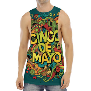 Colorful Cinco de Mayo Print Men's Muscle Tank Top