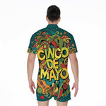 Colorful Cinco de Mayo Print Men's Rompers