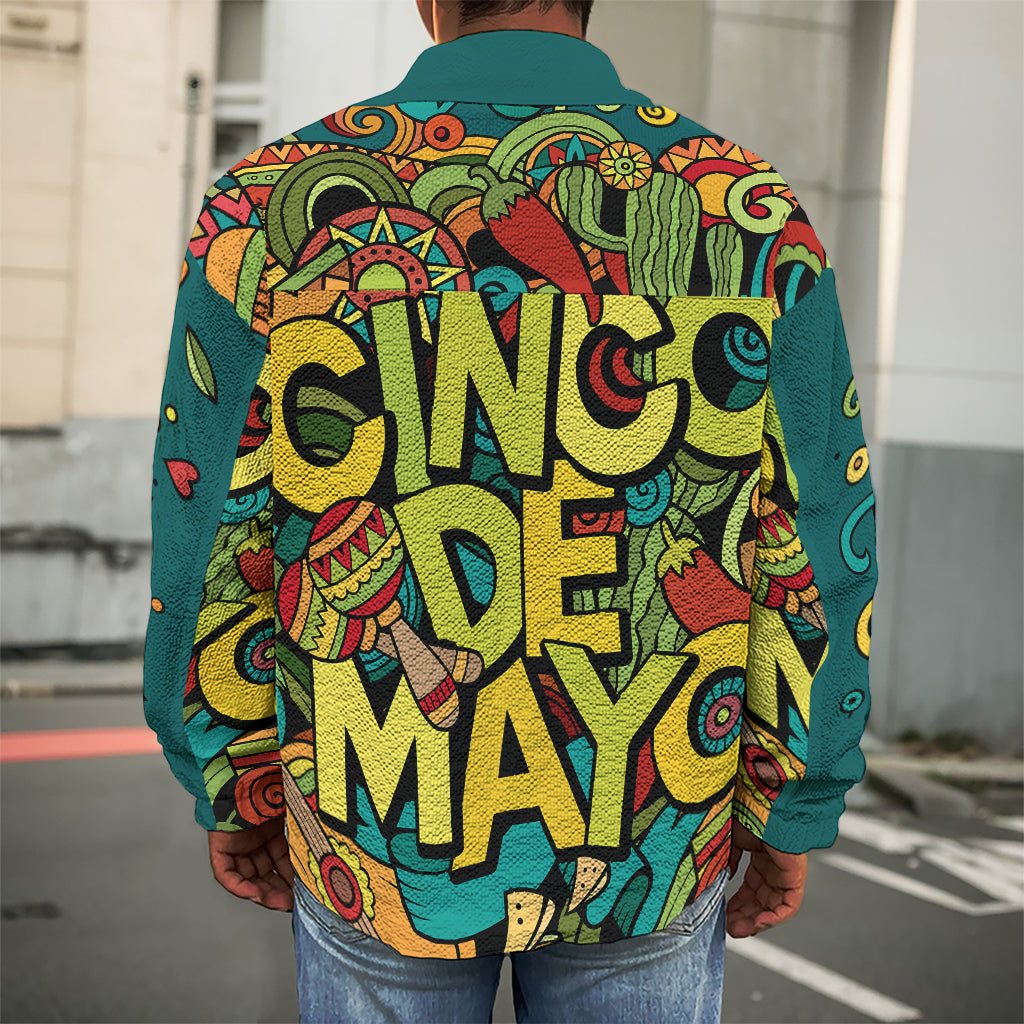 Colorful Cinco de Mayo Print Men's Shirt Jacket