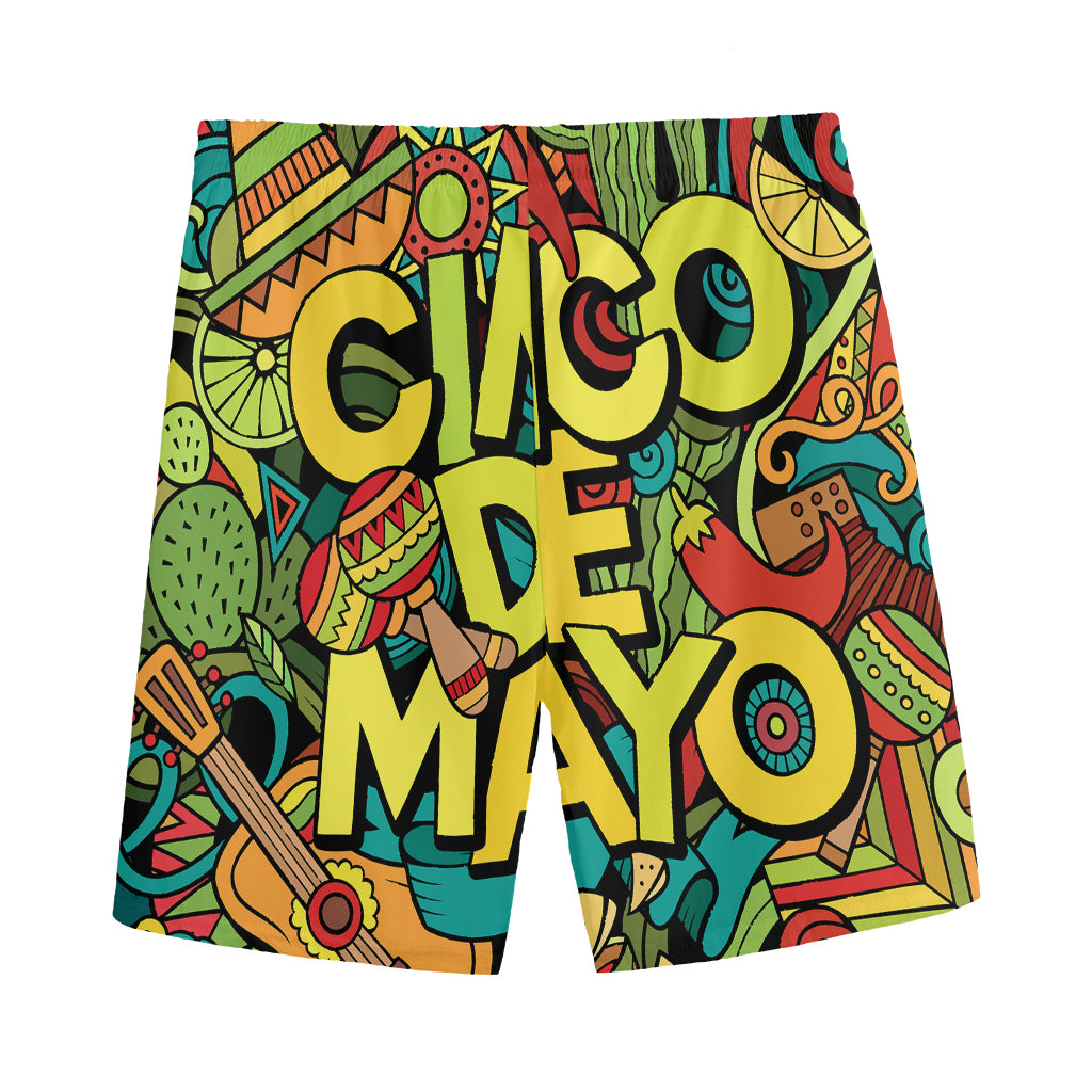 Colorful Cinco de Mayo Print Men's Sports Shorts