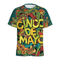 Colorful Cinco de Mayo Print Men's Athletic T-Shirt