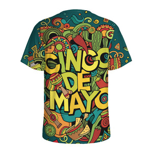 Colorful Cinco de Mayo Print Men's Sports T-Shirt