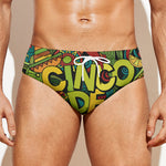 Colorful Cinco de Mayo Print Men's Swim Briefs