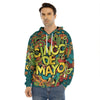 Colorful Cinco de Mayo Print Men's Velvet Pullover Hoodie