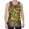 Colorful Cinco de Mayo Print Men's Velvet Tank Top