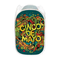 Colorful Cinco de Mayo Print Mesh Laundry Hamper