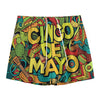 Colorful Cinco de Mayo Print Mesh Shorts