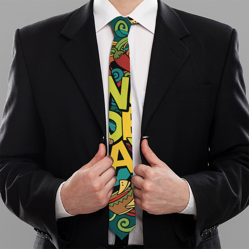 Colorful Cinco de Mayo Print Necktie