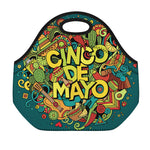 Colorful Cinco de Mayo Print Neoprene Lunch Bag