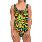 Colorful Cinco de Mayo Print One Piece Swimsuit