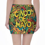 Colorful Cinco de Mayo Print Pencil Mini Skirt