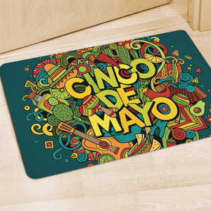 Colorful Cinco de Mayo Print Polyester Doormat